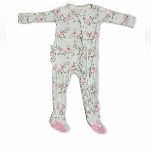 Posh Peanut Bamboo Ruffle Footie 6–9M